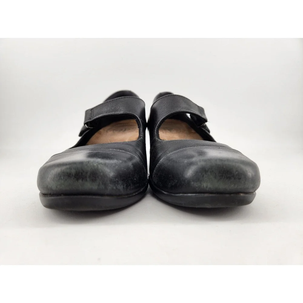 Clarks Artisan Rosalyn Wren Mary Jane Heels Womens‎ 7M Leather Block Heel